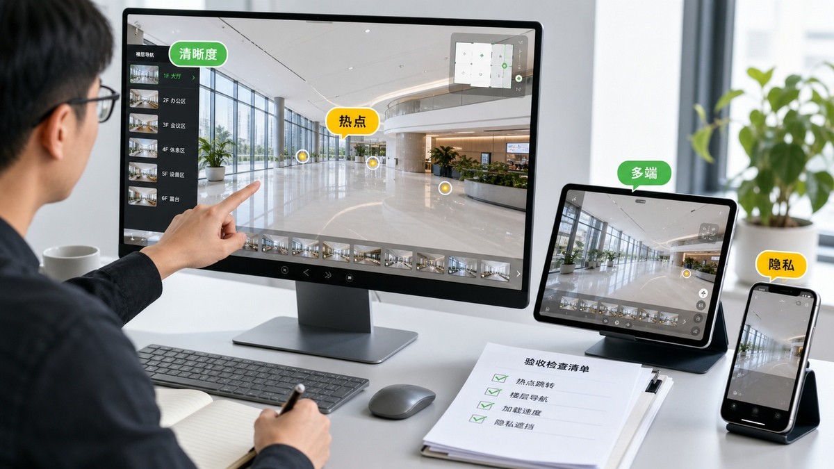 全景展示项目在电脑手机和平板上的验收与多端测试