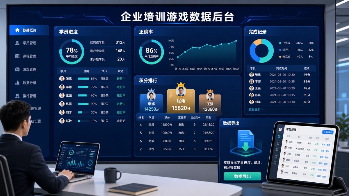 企业培训游戏数据后台