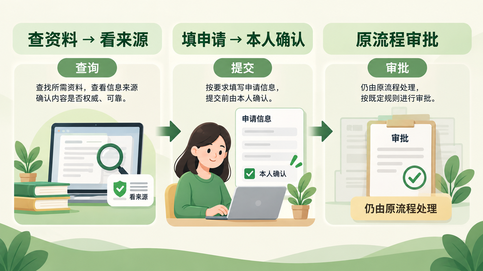 查询、提交和审批分别设置权限