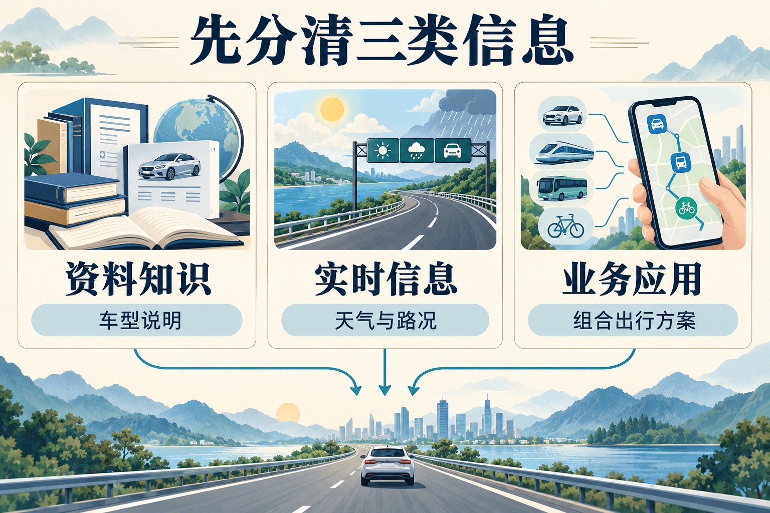资料、实时查询和业务应用分别处理。