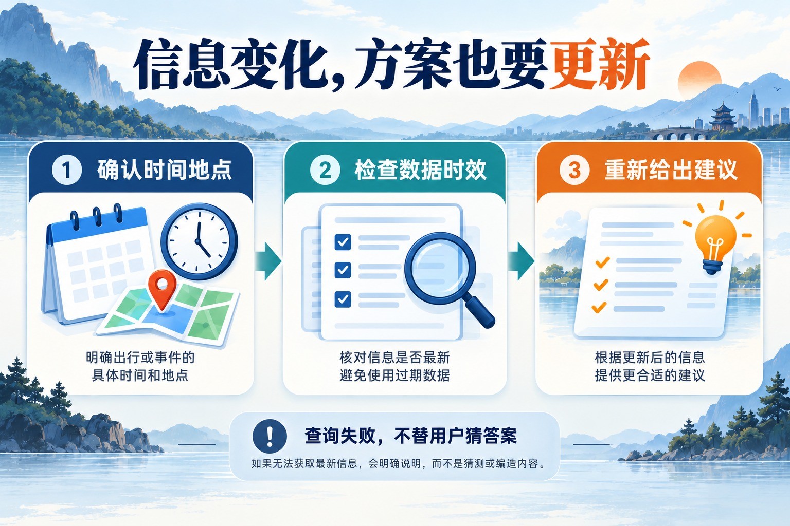 条件变化后，重新检查信息时效。